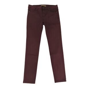 Joe's Jeans Maroon Burgundy Sangria‎ Skinny Jeans Stretch Women's Size 28